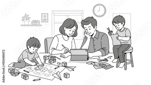 Family Homeschooling and Creative Learning at Home.