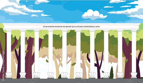 An iconic landmark in Bogor City that serves as a welcome gate, symbolizing the door to prosperity with ancient Sundanese philosophy, strategically located near the Kujang Monument, and inaugurated in