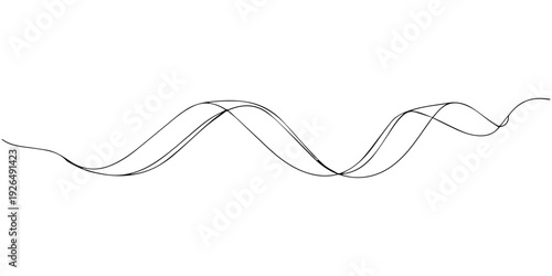 Continuous one line drawing of breast cancer awareness ribbon.one line vector illustration with white background