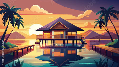 Black and white line art children traveling with suitcase map camera globe mountain plane palm tree sun flip flops
