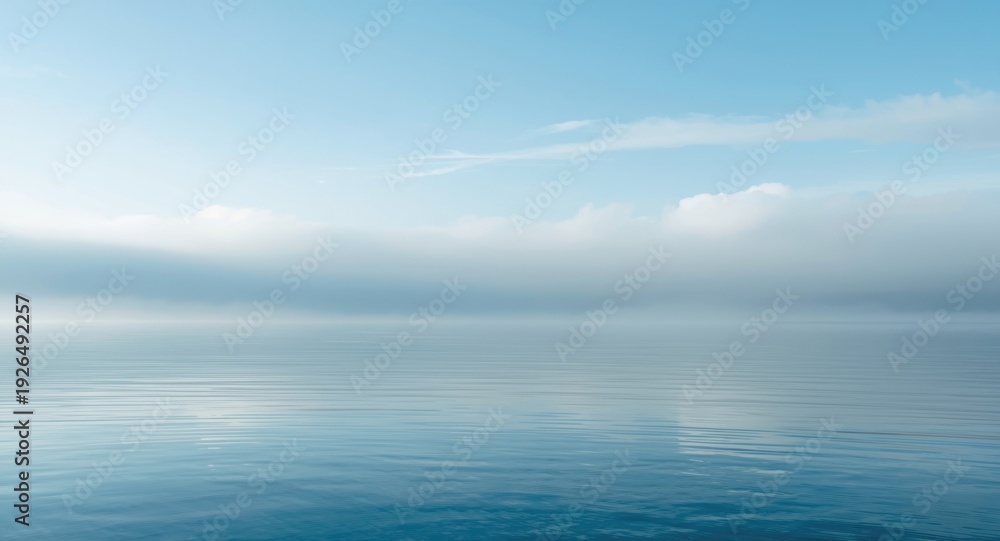 Fototapeta premium Serene atmosphere with soft clouds creating a tranquil relaxation background