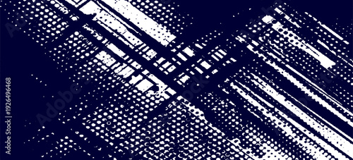 Dots halftone white \u0026 blue color pattern gradient grunge texture background. Dots pop art comics sport style vector illustration