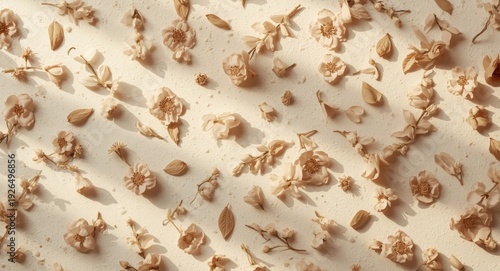 Wallpaper Mural Whimsical petite floral motif featuring an unbroken layout on a soft muted backdrop Torontodigital.ca