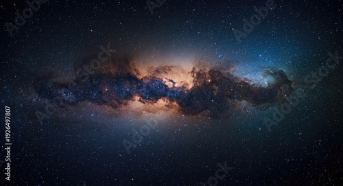 Wallpaper Mural vibrant space realm showing twinkling stars and cloud formations Torontodigital.ca