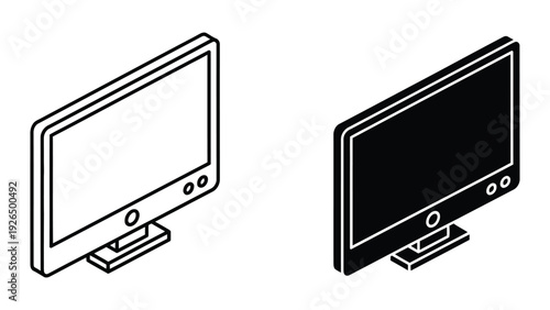 Computer monitors side by side
