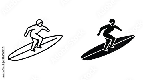 Surfer riding wave on surfboard