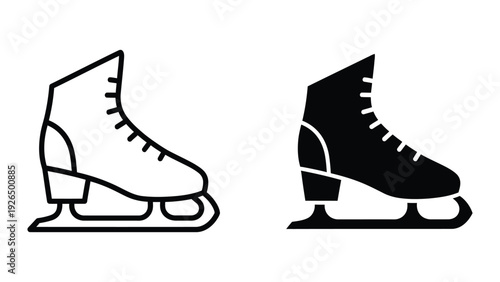 Ice Skates Silhouette Illustration
