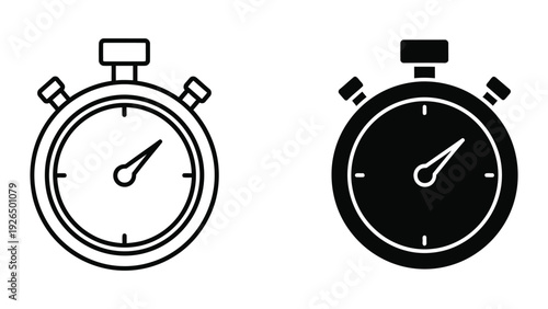Stopwatch icon set