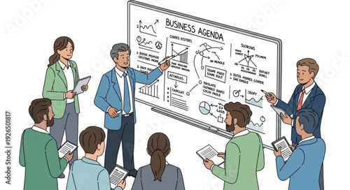 Business Team Discussing Project Plan.