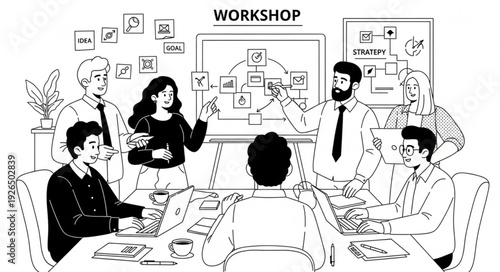 Business Team in Workshop Meeting.