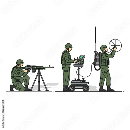 Military Technology Evolution: Soldier, Drone Control, and Communication System