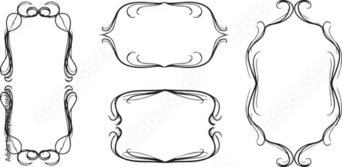 Vintage ornate frame designs set