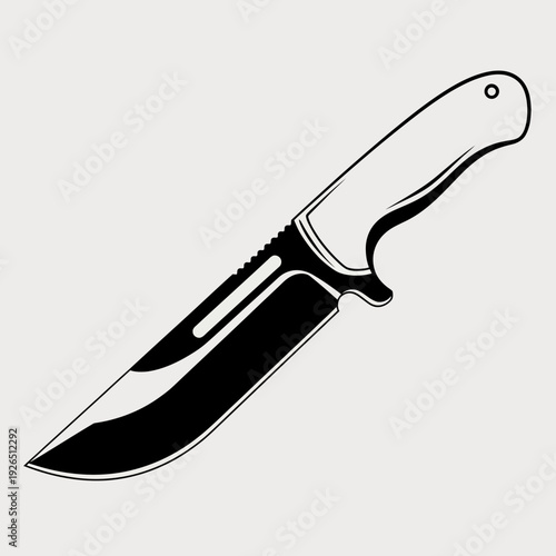 Hunting Knife Silhouette Illustration