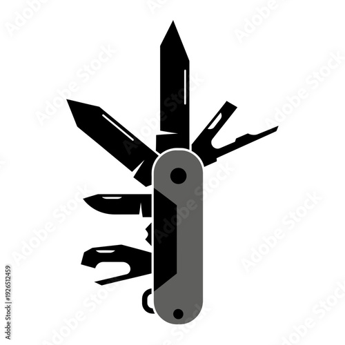 Multi-tool knife icon, vector illustration