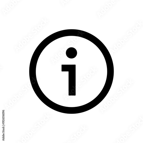 Minimalist Information Icon in Circle