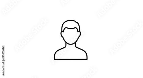 Modern Outline Vector User Profile Icon
