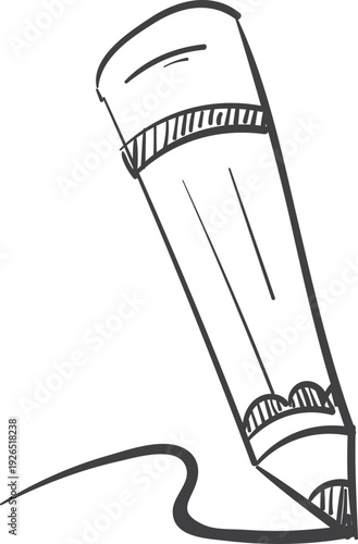 Drawing pencil doodle. Editing or writing tool icon