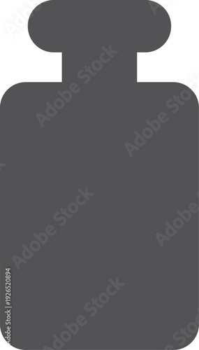 Weight black icon. Measuring heavy bell symbol