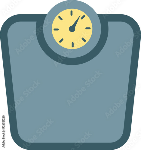 Floor scales. Fitness body weight color icon