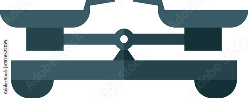 Weight comparison tool. Mechanical scales black icon