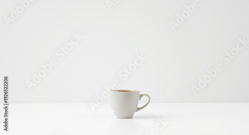Wallpaper Mural Neutral white background highlighting coffee cup and empty copy space Torontodigital.ca
