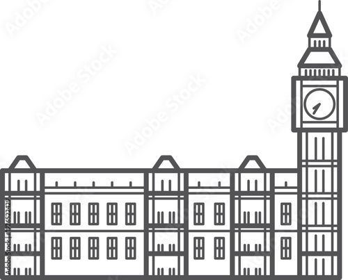 Famous london landmark. Big ben clock tower