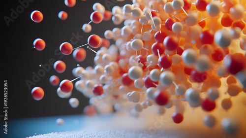 Cinematic visual of reactive atoms mid-collision initiating electron movement 