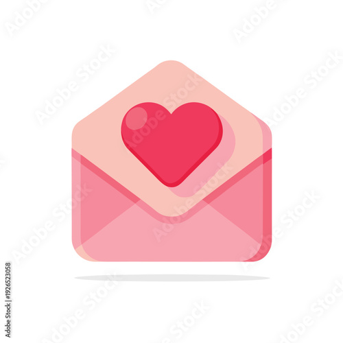 envelope with a red heart