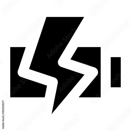 Battery Charging Solid Icon