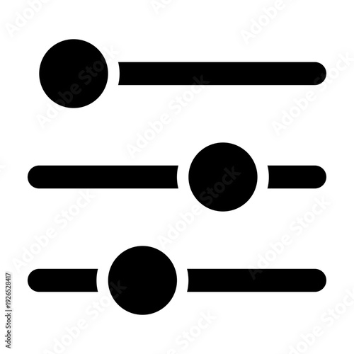 Settings Sliders Solid Icon