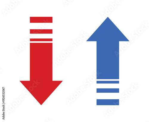 Up and down arrow icons set