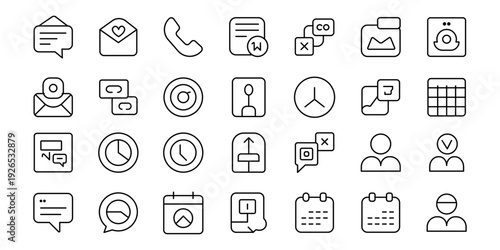 Professional Designer Line Icon Set with Fully Editable Vector Strokes. Collection of thin line icons for web and app design, editable stroke, perfect for websites, books, cards, apps, vector cartoon.