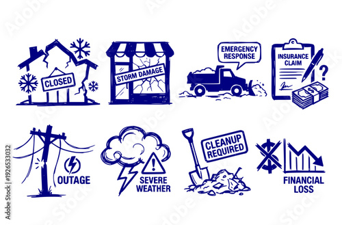 Winter Storm Business Closure Snow Damage Disruption Severe Weather Impact Commercial Property Emergency Response Recovery