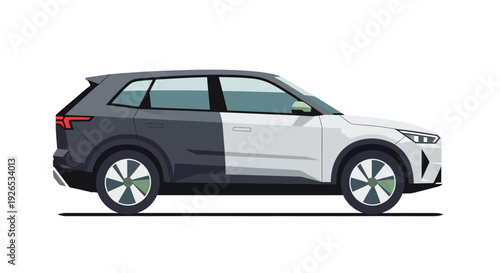 Modern SUV with Two-Tone Color Scheme and Sleek Design.