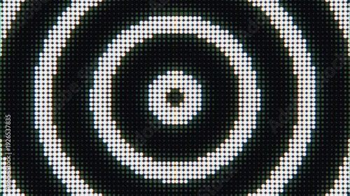 Black and White Concentric Circles Pattern.