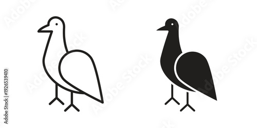 Albatross icons for templates, web design and infographics