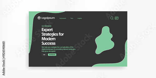 Modern Success Expert Strategies Website: Captivating website interface featuring an expert's strategies tailored for modern success. Clean design, compelling content.