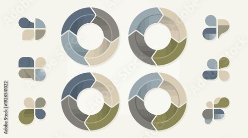 Modern infographic elements for business presentations and reports