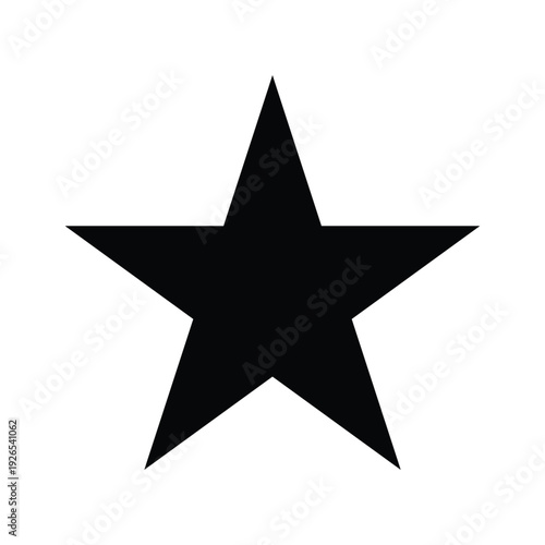 Five-point star icon – clean and minimal vector star shape for rating, award, favorite, and user interface design, ideal for web and mobile apps, dashboards, presentations, and brandings