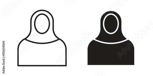 Arab woman icons for templates, web design and infographics