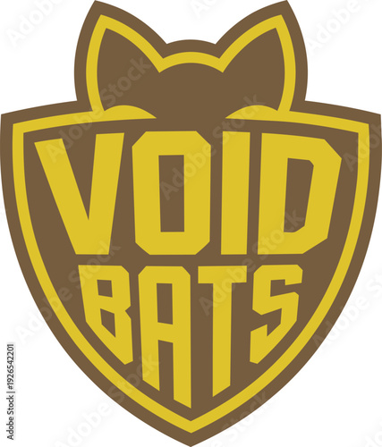 Bat mascot logo for sports team void bats in an old school style, perfect for t-shirt design