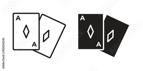 Baccarat icons for templates, web design and infographics