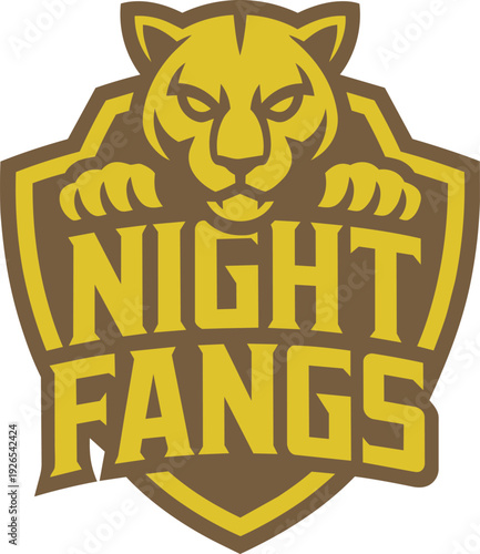Night fangs logo with tiger head for gaming teams and esports organizations