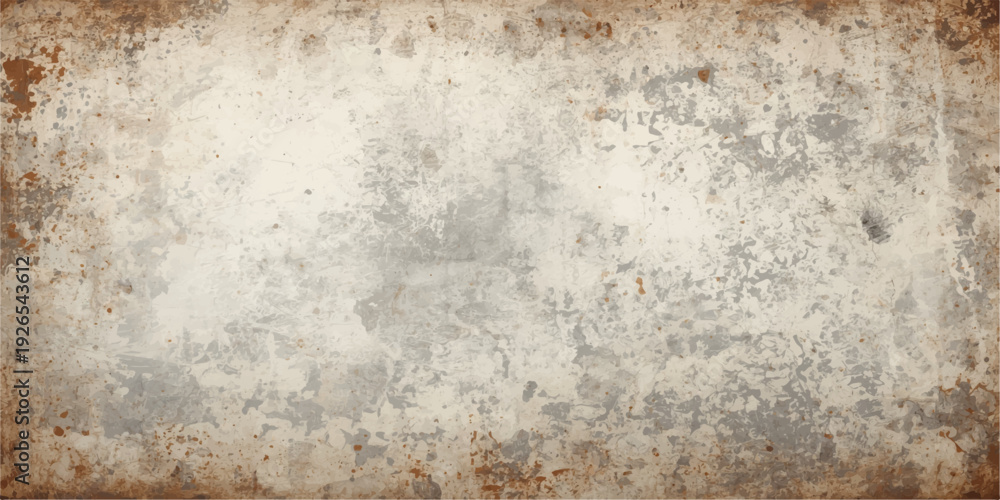Fototapeta premium Vintage aged rusty metal surface with a grungy textured pattern on an old rough concrete wall backdrop