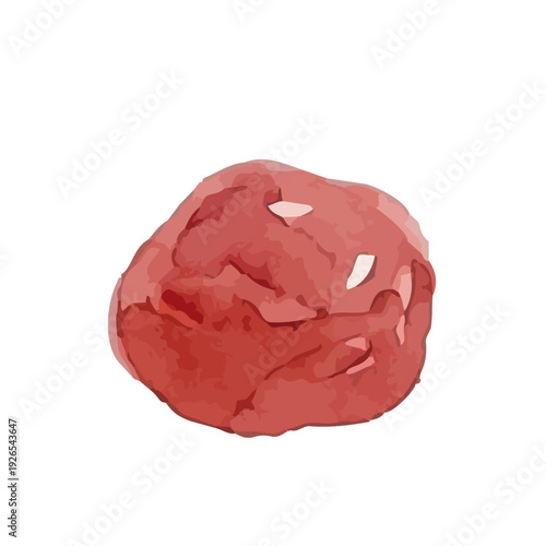 Watercolor Umeboshi Illustration／梅干し・赤紫蘇