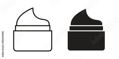 Body cream icons for templates, web design and infographics