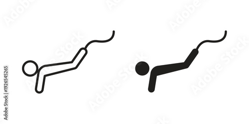 Bungee jumping icons for templates, web design and infographics