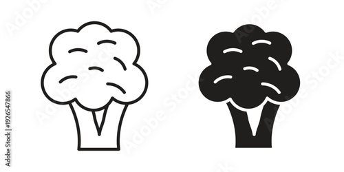 Cauliflower icons for templates, web design and infographics