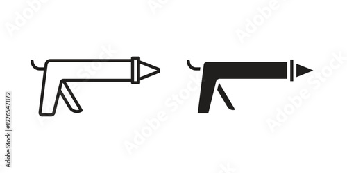 Caulk gun icons for templates, web design and infographics