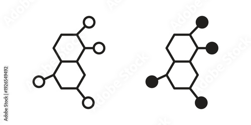 Chemical content icons for templates, web design and infographics